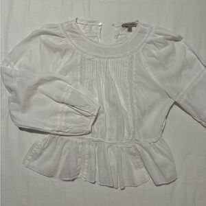 Banana Republic white peplum top